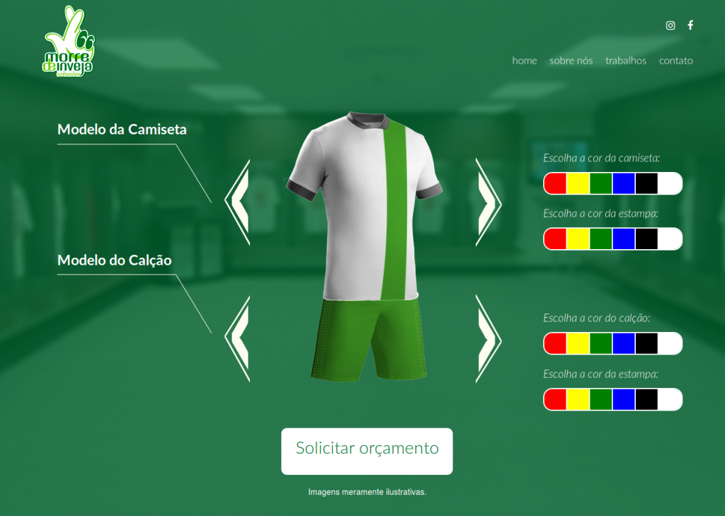Simulador de uniformes de futebol